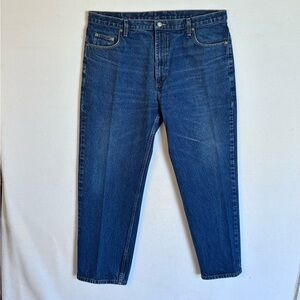 Members Mark Men’s Blue Jeans 100% Cotton Straight Leg Size 40x29 FLAW Leg Hems